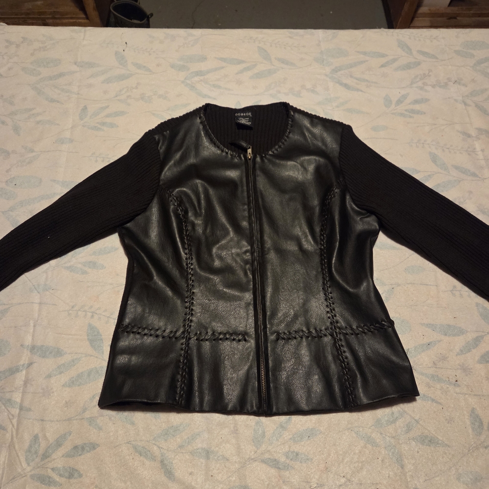 George Black Leather Jacket for Women